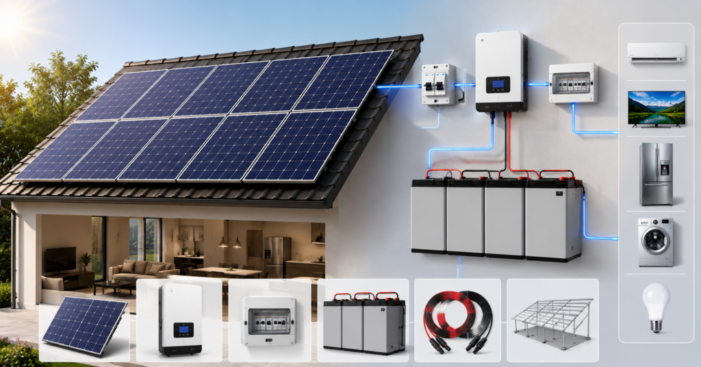 Components Included in an 8kW Solar System