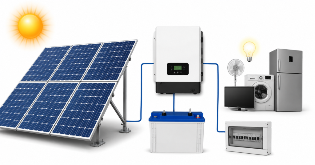 Components of a 3KW Solar System