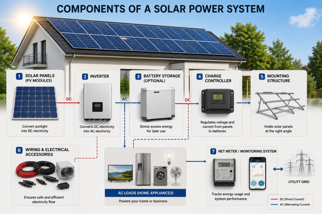 Components of a Solar Power System