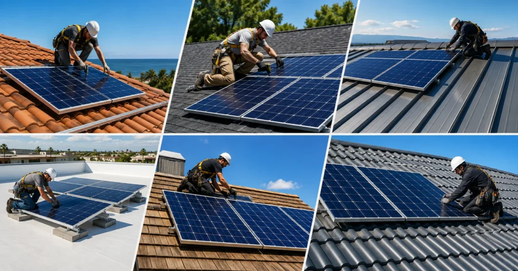 Installing Solar Panels on Different Roof Types