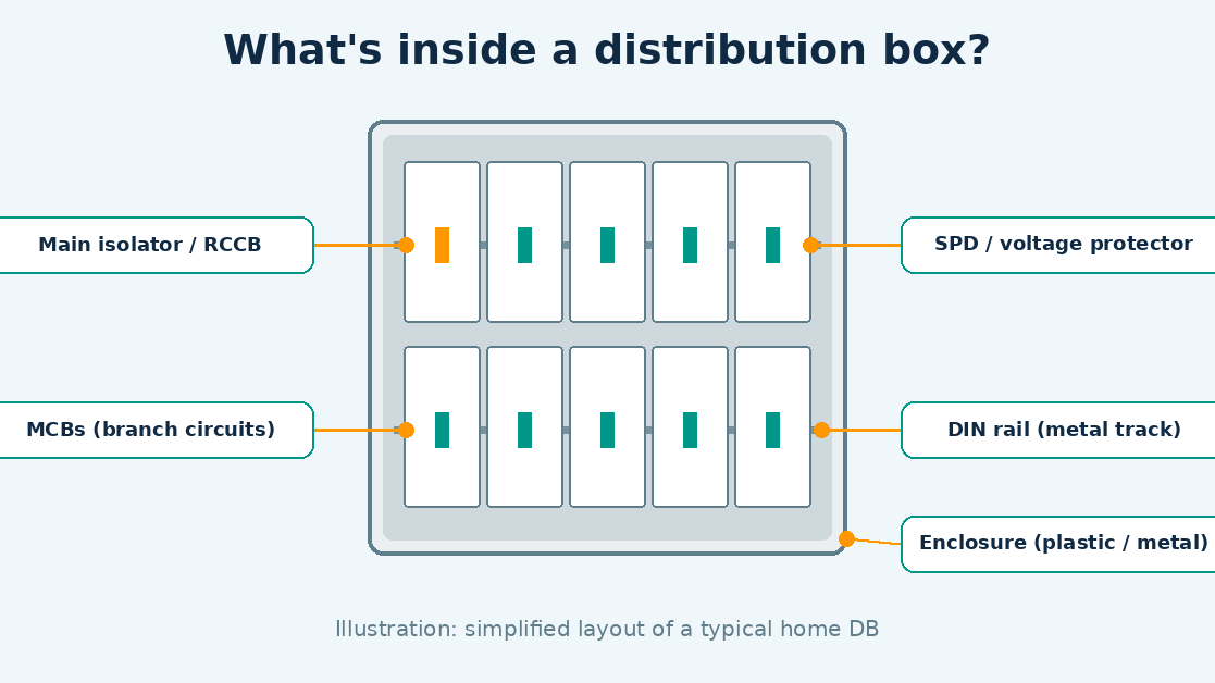 inside a distribution box
