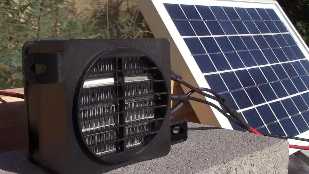 portable solar room heater with solar panel setup showing an affordable solar heating solution in Pakistan.