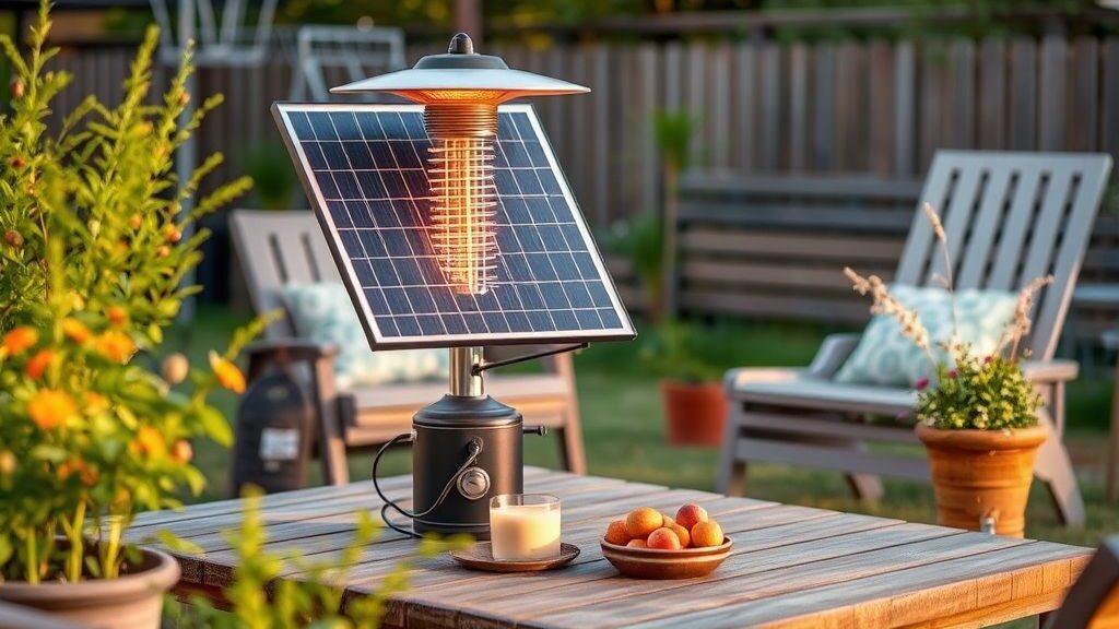 Solar room heater and solar panel setup for energy-efficient heating and reduced electricity costs.