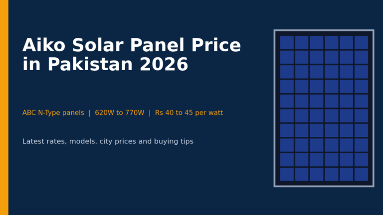 AIKO Solar Panel Price in Pakistan2026