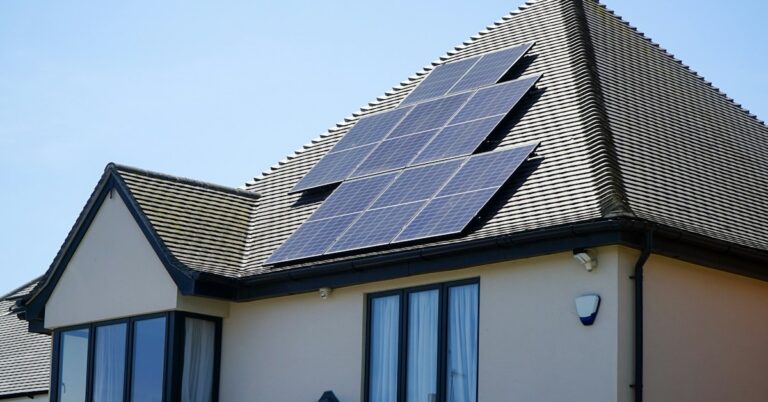 Solar rooftop panels illustrating shade exposure